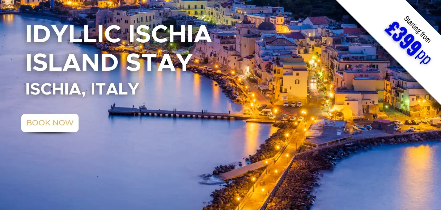 Idyllic Ischia island Stay W/Flights, meals and massage treatment