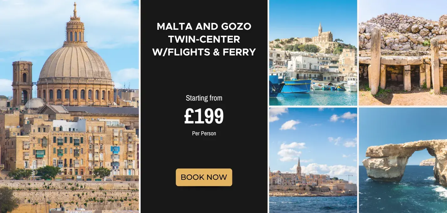 Malta and Gozo Twin-Center W/Flights & Ferry